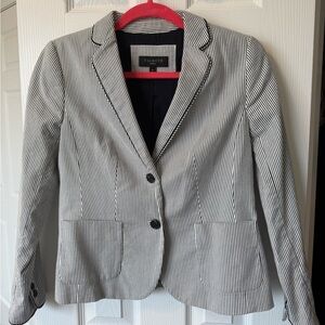 Talbots Black and White Pinstripe Blazer